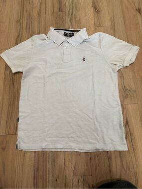 Volcom Men’s Light White Polo with Subtle Logo